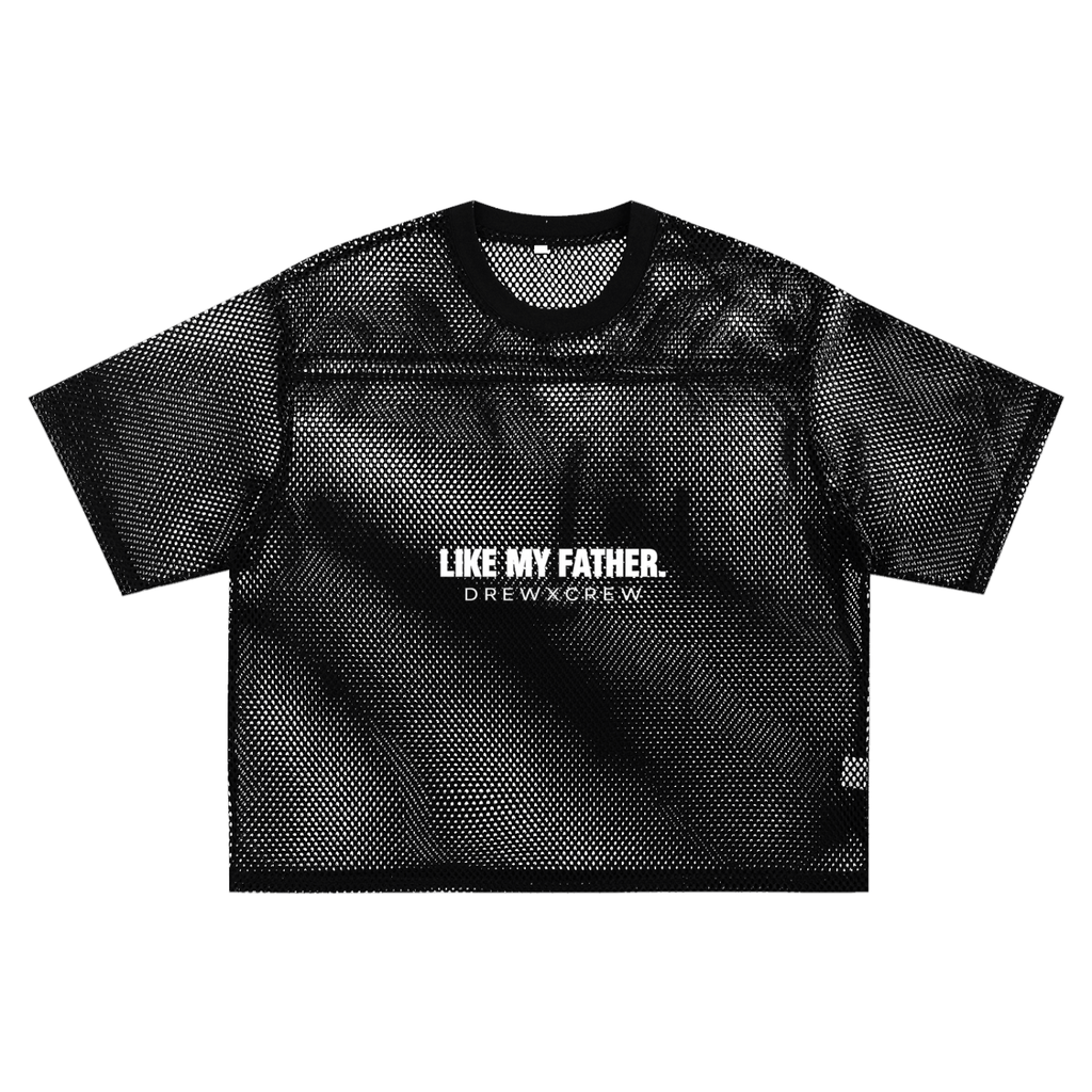 DREWXCREW  — See-through Boxy Net T-Shirt