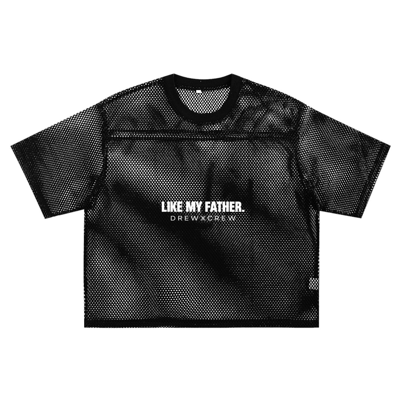 DREWXCREW  — See-through Boxy Net T-Shirt