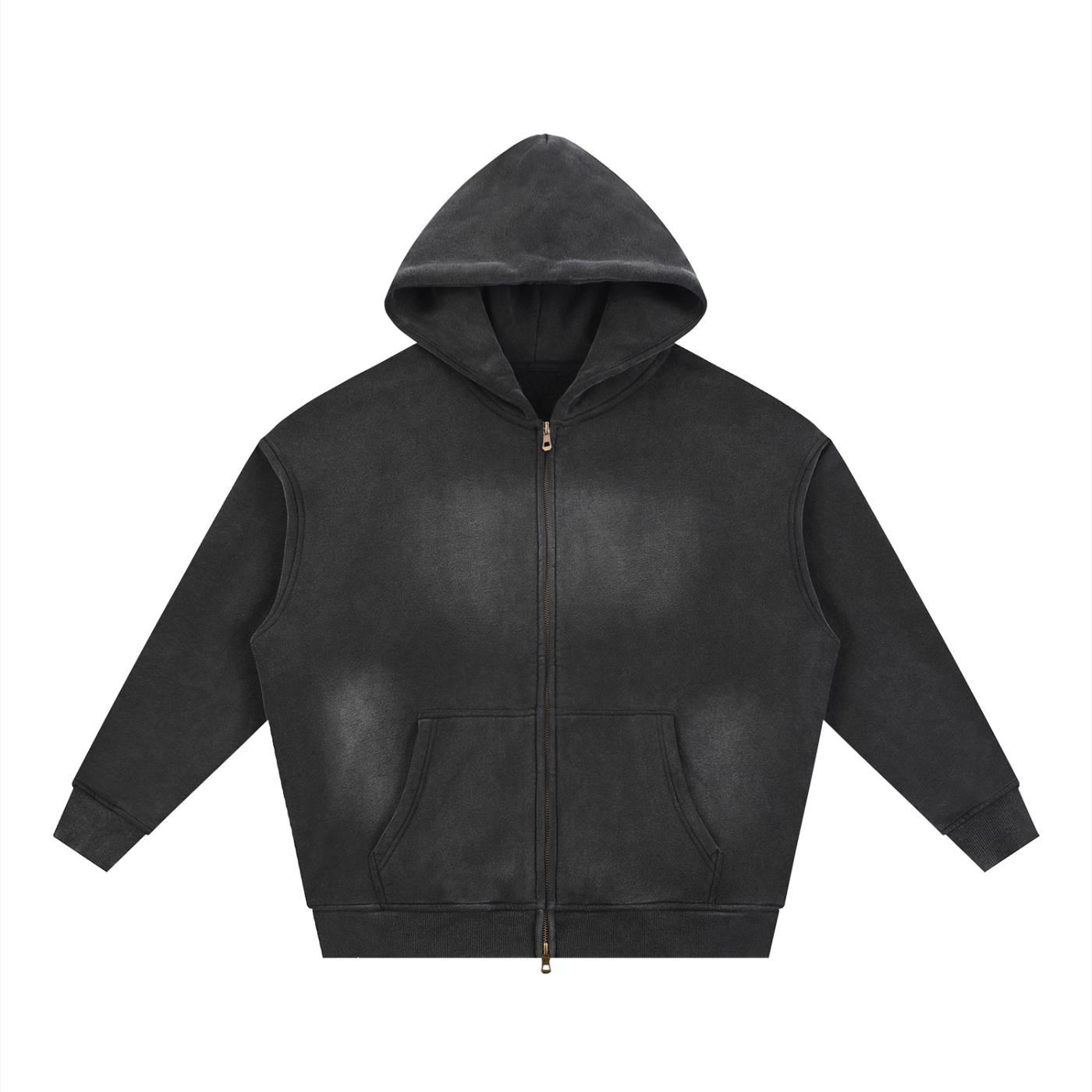 DREWXCREW  — Sunfade Two-way Zipper Boxy Fleece Hoodie
