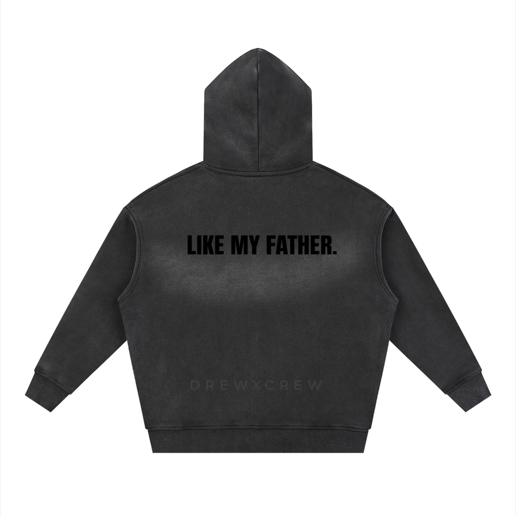 DREWXCREW  — Sunfade Two-way Zipper Boxy Fleece Hoodie