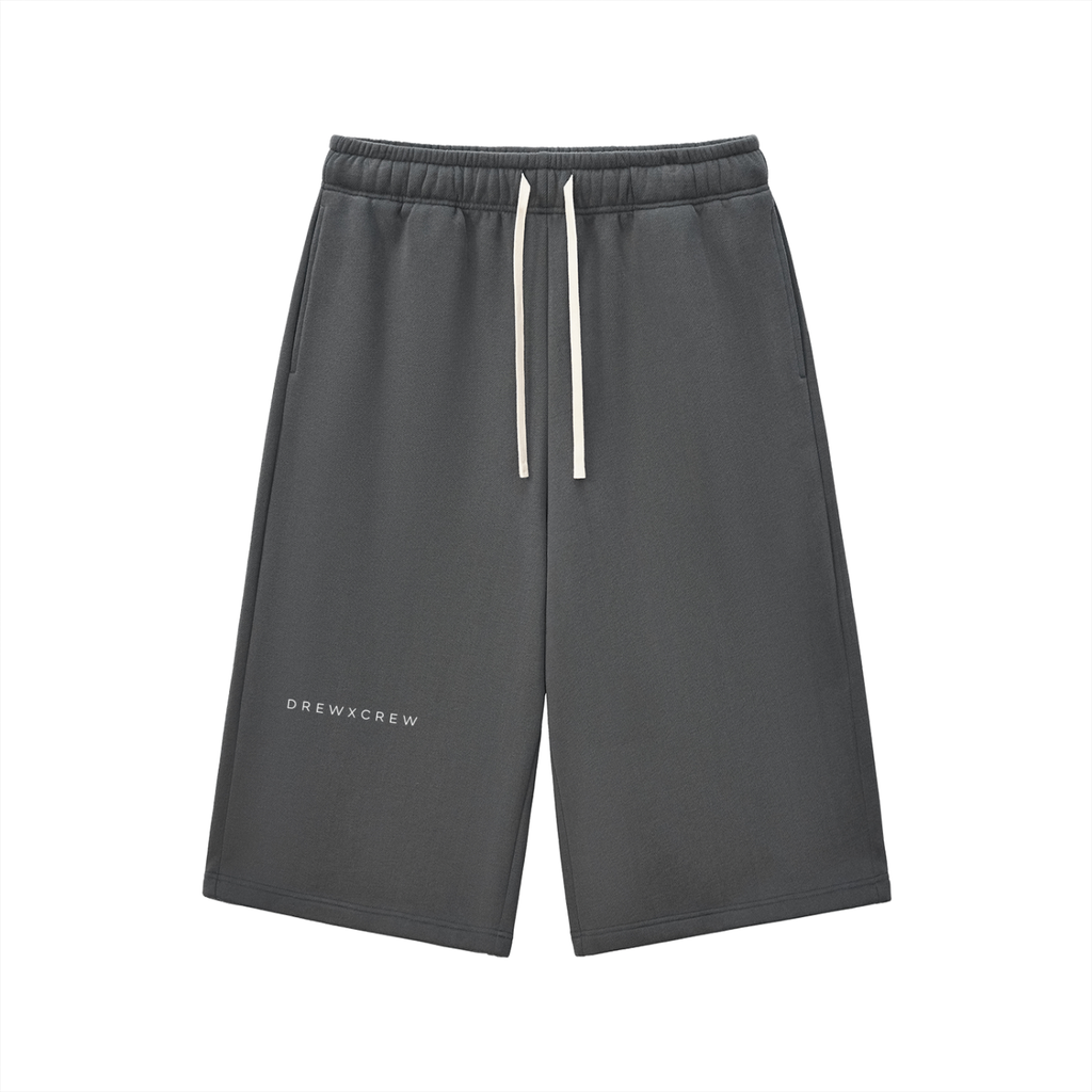 DREWXCREW—Relaxed Drawstring Three-quarter Sweatpants