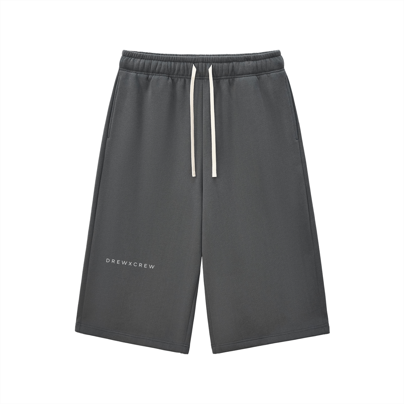DREWXCREW—Relaxed Drawstring Three-quarter Sweatpants