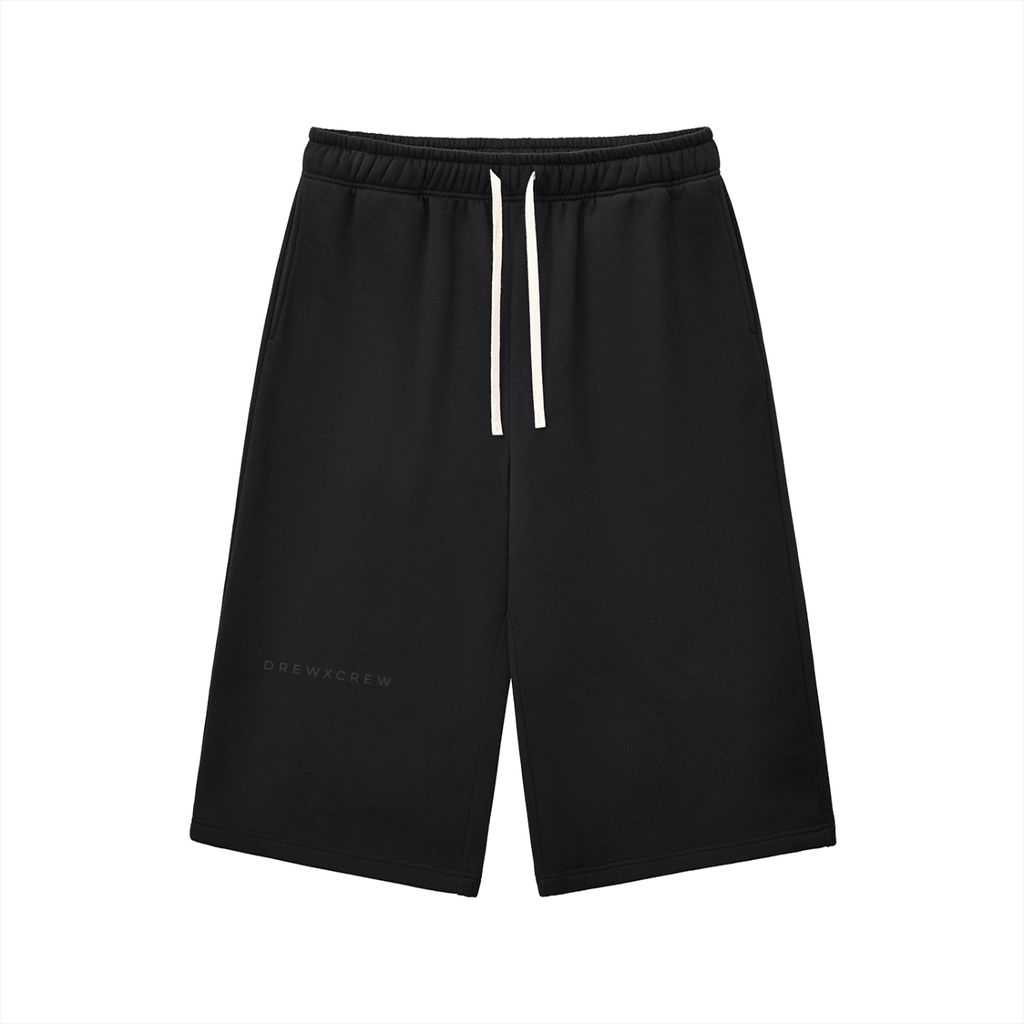 DREWXCREW —Relaxed Drawstring Three-quarter Sweatpants