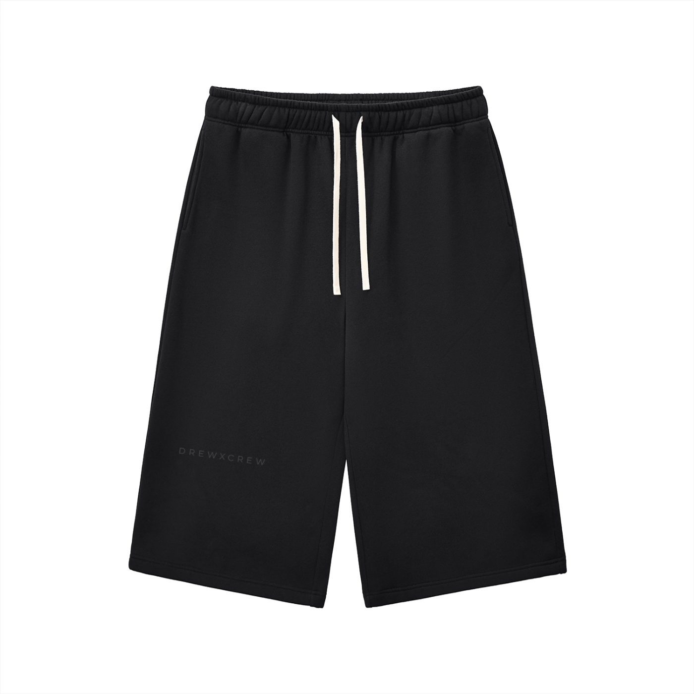 DREWXCREW —Relaxed Drawstring Three-quarter Sweatpants